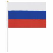 Флаг России ручной 20х30 СМ без герба, с флагштоком, BRAUBERG/STAFF, 550181