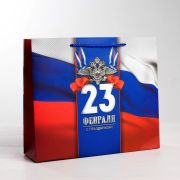Пакет подарочный 40х31х9 см С праздником!