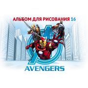 АЛЬБОМ для рисования 16л А4ф на скобе серия -Мстители-( MARVEL)