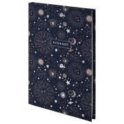 Блокнот А5 134х206 мм, 80 л., твердый, клетка, тиснение фольгой, STAFF, «Blue sky», 111612