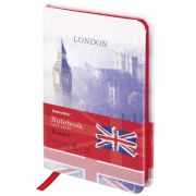 Блокнот МАЛЫЙ ФОРМАТ (100х150 мм) А6, BRAUBERG VISTA «London», под кожу, твердый, 80 л., 112092