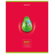 Тетрадь предметная «AVOCADO» 48 л., глянцевый лак, АНГЛИЙСКИЙ ЯЗЫК, клетка, BRAUBERG, 404275