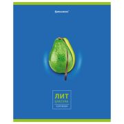 Тетрадь предметная «AVOCADO» 48 л., глянцевый лак, ЛИТЕРАТУРА, линия, подсказ, BRAUBERG, 404281