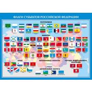 Плакат А2 Флаги субъектов Российский Федерации