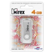USB флеш-диск 04 Gb Mirex SWIVEL WHITE