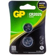 Батарейки литиевые GP Lithium CR2025 «таблетки, дисковые, кнопочные» КОМПЛЕКТ 2 шт., блистер, CR2025