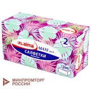 Салфетки косметические 200 шт. в картонном боксе 2-слойные, LAIMA «Everyday», 20х20 см, 113589