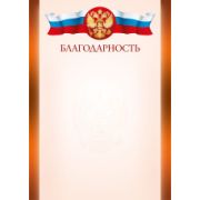 Благодарность стандарт с госсимволикой