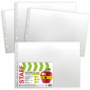 Папки-файлы БОЛЬШОГО ФОРМАТА (297х420 мм) А3, ГОРИЗОНТАЛЬНЫЕ,  35 мкм, STAFF 