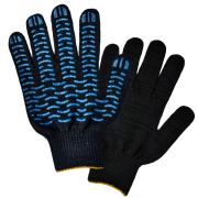 Перчатки рабочие 10/5 черные (ПВХ-точка)