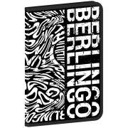 Папка на молнии Berlingo «Monochrome» А4, 600мкм, с рисунком