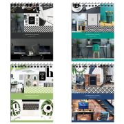 Блокнот А6 80л. на гребне ArtSpace «Офис. Workspace design», глянц. ламинация, твердая обложка