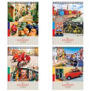 Блокнот А5 80л. на гребне ArtSpace «Путешествия. Collage of travel», глянц. ламинация, тверд.обложка