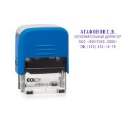 Штамп COLOP Printer  прямоугольный самонаборный синий
