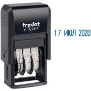 Датер-мини месяц буквами, оттиск 20х3,8 мм, синий, TRODAT 4810, корпус черный