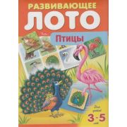 Птицы РазвивающееЛото (в папке 8 листов, карт.) (для детей 3-5 лет) (А5, в пакете с е