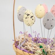 Яйца пасхальные на палочке, 2*3см, мрамор (12шт./уп.)