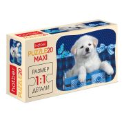 ПАЗЛЫ-ИГРА 20 элементов А5ф 230Х165мм MAXI-Белый щенок-