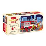 ПАЗЛЫ-ИГРА 20 элементов А5ф 230Х165мм MAXI-Пожарная машина-