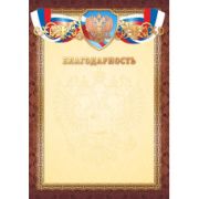 Благодарность премиум с госсимволикой