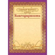 Благодарность стандарт без госсимволики