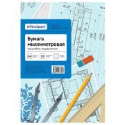 Миллиметровая бумага OfficeSpace  (A4), 10 л. голубой