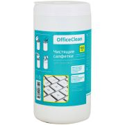 Салфетки чистящие влажные OfficeClean, универсальные, в тубе, 100шт.
