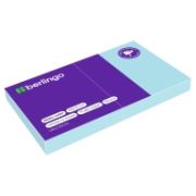 Самоклеящийся блок Berlingo «Ultra Sticky», 125*75мм, 100л., пастель, голубой