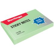 Самоклеящийся блок Berlingo «Ultra Sticky», 100*75мм, 100л, пастель, зеленый