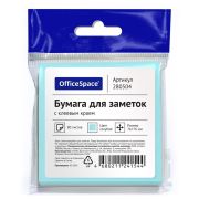 Самоклеящийся блок OfficeSpace, 76*76мм, 80л., голубой, европодвес