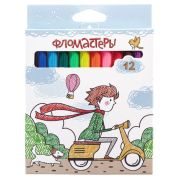 Фломастеры «Eco. Переменка», 12 цветов