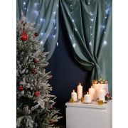 Электрическая гирлянда «Бахрома со звездами» 120 ламп 4х0,6 м прозрачная нить белый свет 8 режимов