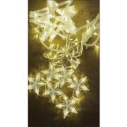 Электрическая гирлянда «Бахрома со звёздами» 138 ламп 2,5 м прозрачная нить, тёплый белый свет