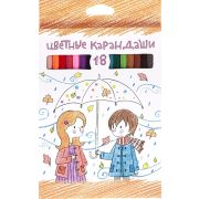 Карандаши цветные «ECO» 18 цв. -Переменка- с заточ. в карт.короб. с европодвесом