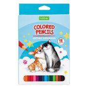 Карандаши цветные «ECO» 18 цв. Pets story с заточ. в карт.короб. с европодвесом