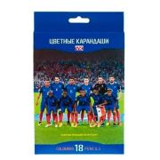 Hatber Цветные карандаши Футбол, 18 цветов (BKc_18060)
