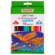 Карандаши цветные ПИФАГОР «Сказки», 18 цветов, классические, заточенные, 181822