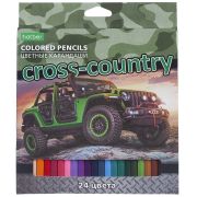 Карандаши цветные «ECO» 24 цв.- Cross country- заточен. в карт. короб. с европодвесом