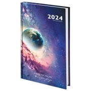 Ежедневник датированный 2024 145×215 мм, А5, STAFF, ламинированная обложка, «Space»