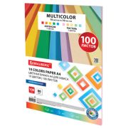 Бумага цветная 10 цветов BRAUBERG «MULTICOLOR» А4, 80 г/м2, 100 л., (10 цв. x 10 л.)
