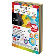 Бумага цветная 20 цветов BRAUBERG MULTICOLOR А4, 80 г/м2, 200 л., (20 цветов x 10 листов)