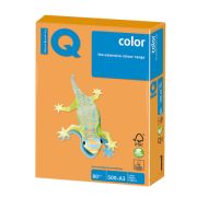 Бумага цветная IQ color, А4, 80 г/м, 100 л., неон, оранжевая, NEOOR