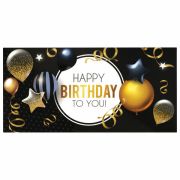 Конверт для денег «HAPPY BIRTHDAY TO YOU!», Шары, 166х82 мм, выборочный лак, ЗОЛОТАЯ СКАЗКА
