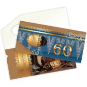 Конверт для денег премиум юбилей 60 лет